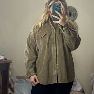 Corduroy Button-Up Jacket